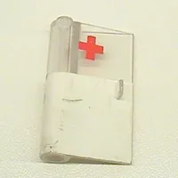 Door 1 x 3 x 4 Left with Window and Red Cross Print, Upper [338 / 373-2]