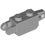 Hinge Brick 1 x 2 Locking with 1 Finger Vertical End and 2 Fingers Vertical End, 9 Teeth