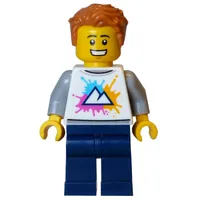 Tourist, White Torso, Dark Blue Legs, Medium Nougat Hair