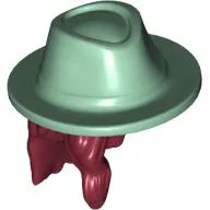 Hair and Hat, Long with Sand Green Hat Pattern