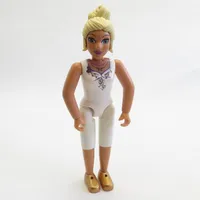 Belville Figure Fixed Elbows, Female, Light Yellow Hair, White Top with Purple Flower Neckline