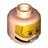 Minifig Head Luke Skywalker, Chin Strap, Smile, Visor Up / Visor Down Print