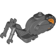 Vehicle Base, Motorcycle Chassis with Orange Flywheel