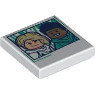 Tile 2 x 2 with Photo of Gwen Stacy and Miles Morales print