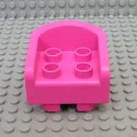 Duplo Chair with 4 Studs, Curved Back and Feet