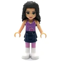 Emma - Lavender Top, Dark Blue Skirt