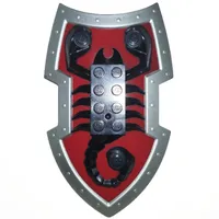 Large Figure Shield, 2 x 4 Brick Relief, Vladek Scorpion with Dark Red and Silver Print