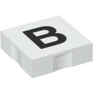 Duplo Tile 2 x 2 with Capital 'B' Print
