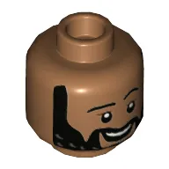 Minifig Head Mo Morrison, Beard, Moustache, Raised Eyebrow print