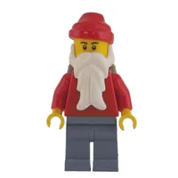 Santa, Plain Red with Dark Bluish Gray Legs, and Back Basket