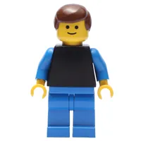 Man, Black Torso with Blue Arms, Blue Legs, Brown Hair