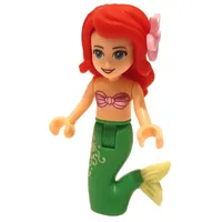 Ariel - Mermaid Form, Pink Top, Flower