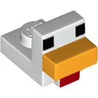 Animal Body Part, Bird, Chicken 1 x 1 with Cube Head with Face Print