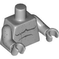 Torso Bare Chest with Dark Bluish Gray Spots Print, Light Bluish Gray Arms and Hands