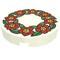 Tile Round 2 x 2 with Scala Flower Print