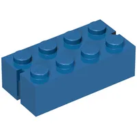 Brick 2 x 4 without Bottom Tubes, Slotted (with 2 slots)