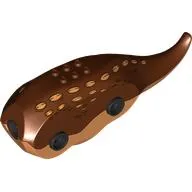 Animal Body Part, Dinosaur, Triceratops Body with Reddish Brown Top with Nougat Print