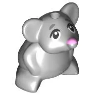 Animal, Mouse with Bright Pink Nose, Black Eyes print