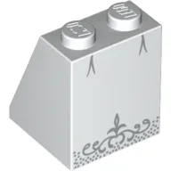 Slope 65° 2 x 2 x 2 with Bottom Tube with Wedding Dress with Silver Trim Print