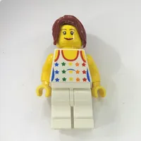 Female with Rainbow Stars on Tank Top and White Legs