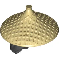 Hair and Hat, Asian Conical Hat Tan with Hair Pattern