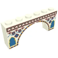 Brick Arch 1 x 6 x 2 with Indian Print