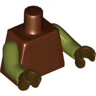 Torso, Olive Green Arms, Dark Brown Hands