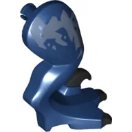 Animal Body Part, Dinosaur, Raptor Leg, Right, with Pin, Black Claws, Gray Stripes