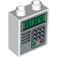 Duplo Brick 1 x 2 x 2 with Key Pad and '51337' Display Print
