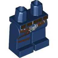 Hips and Dark Blue Legs with Dark Brown Belt, Reddish Brown Straps, Silver Buckles print