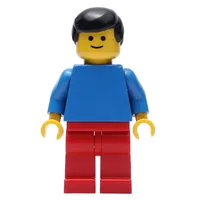 Man - Blue Torso, Red Legs, Black Hair