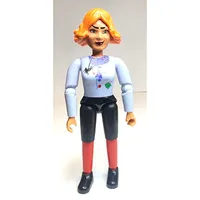 Belville Figure Articulated Elbows, Female, Orange Hair, Polka-dot Scarf and Spider Print (Witch Madam Frost)