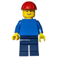 Blue Torso, Dark Blue Legs, Red Hat