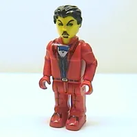 Juniors Minifig, Bank Robber with Red Legs and Black Hair