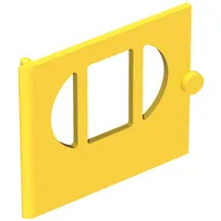 Fabuland, Door with Oval Pane in 3 Sections