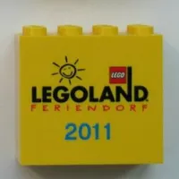 Brick 2 x 4 x 3 with 'LEGOLAND Feriendorf 2011' Print