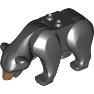 Animal, Bear with 2 Studs on Back and Medium Nougat Muzzle Print