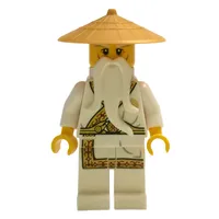 Master Wu in Gold Trimmed Outfit