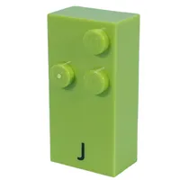 Braille Brick 2 x 4 with 3 Studs ⠚ and 'J' Print