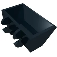 Construction Vehicle Bucket Smooth 2 x 4 x 1