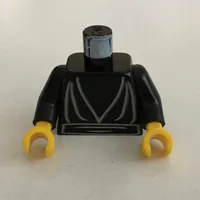 Torso Jedi Robe, Waist Sash Print, Black Arms, Yellow Hands