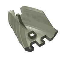 Boat Hull Section, Small Stern 14 x 12 x 5 1/3, Base