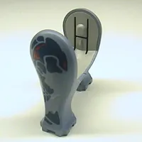 Animal Body Part, Dinosaur, Legs Short, Dark Gray, Red, Blue Print