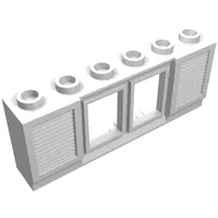 Window 1 x 6 x 2 with Shutters