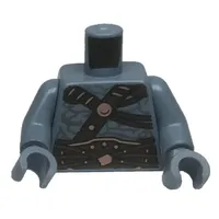 Torso, Rock Pattern, Dark Brown Straps, Belt print, Sand Blue Arms, Sand Blue Hands