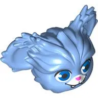 Minifig Head Special, Nubs with Blue Eyes, Dark Pink Nose print