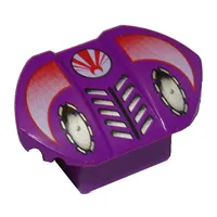 Brick Curved 2 x 2 x 1 with Wings and Warrior Print