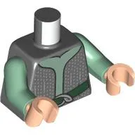 Torso, Silver Chainmail, Sand Green Shirt, Dark Green Belt print, Sand Green Arms, Light Nougat Hands