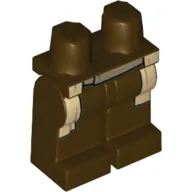 Hips and Dark Brown Legs with Tan Robe and Dark Tan Shirt Print