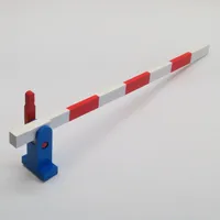 Train Level Crossing Gate Type 1, Assembly with Blue Base & Red Handle (Right)